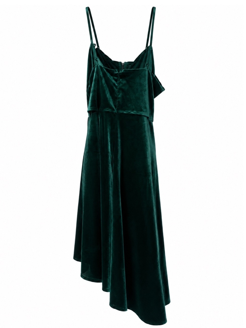 Lulu's Emerald Velvet Mini Dress - Picture 4 of 4